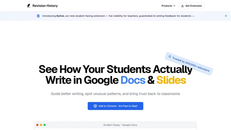 revision history website