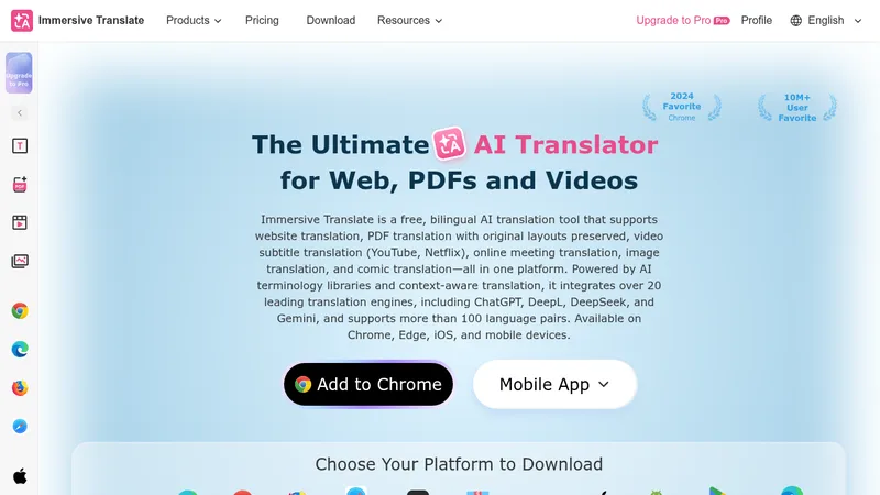 immersive translate website