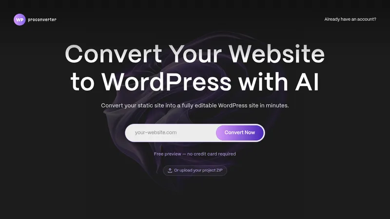 wp pro converter website