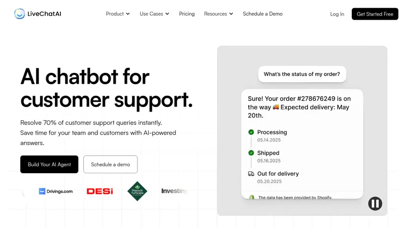 livechatai website