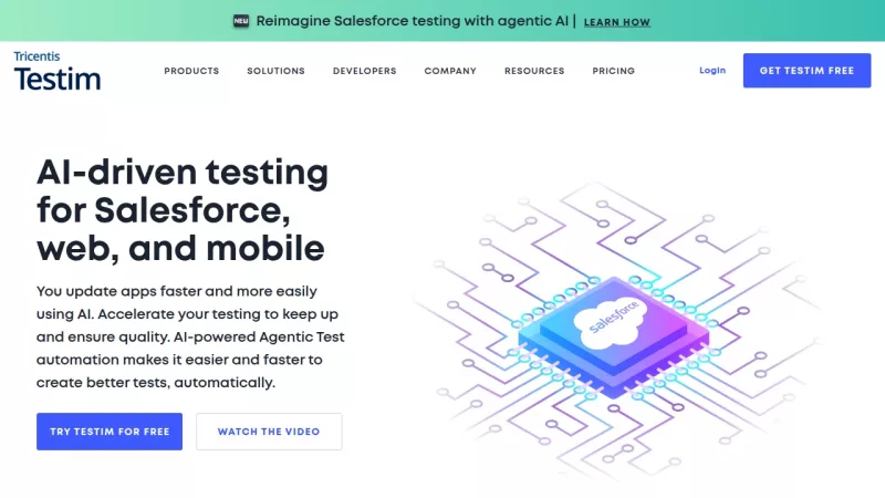 Testim.io screenshot