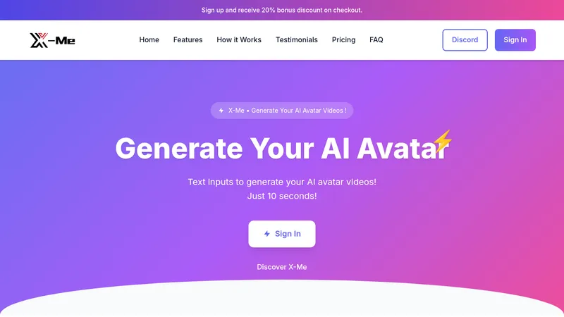 x-me ai website