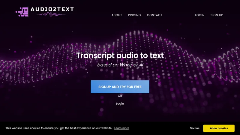 audio2text website