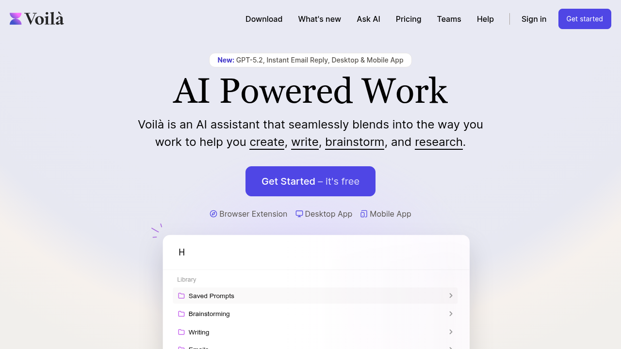 voilà website