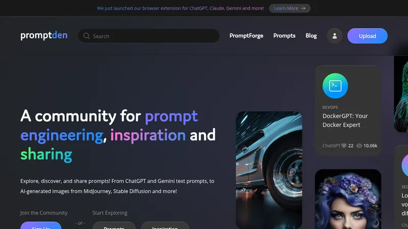 promptden website