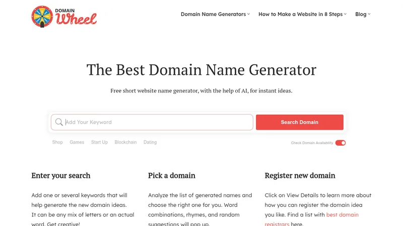 domainwheel website