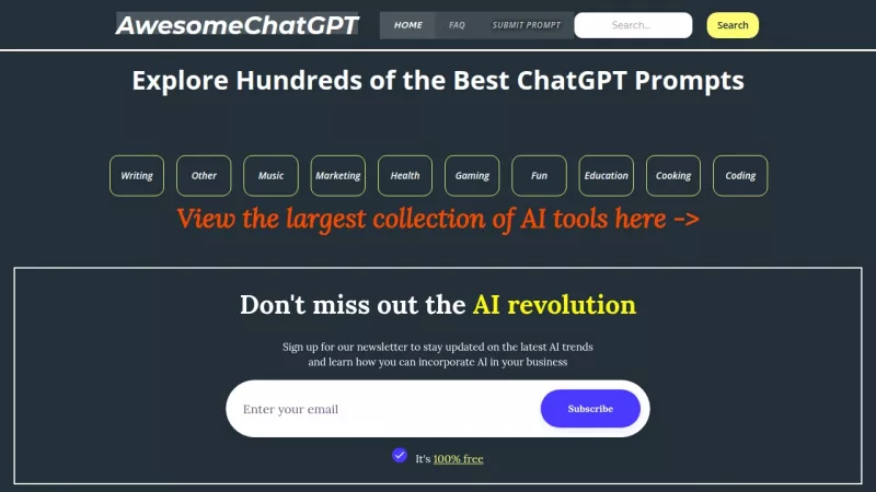 Awesome ChatGPT Prompts screenshot