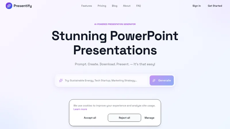 presentify website