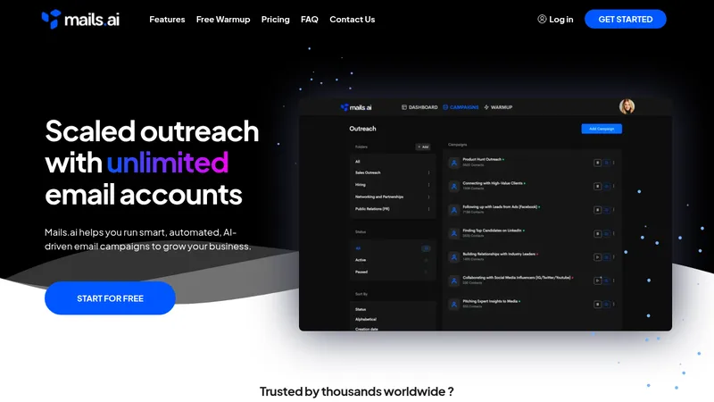mails.ai website