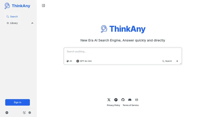 thinkany website