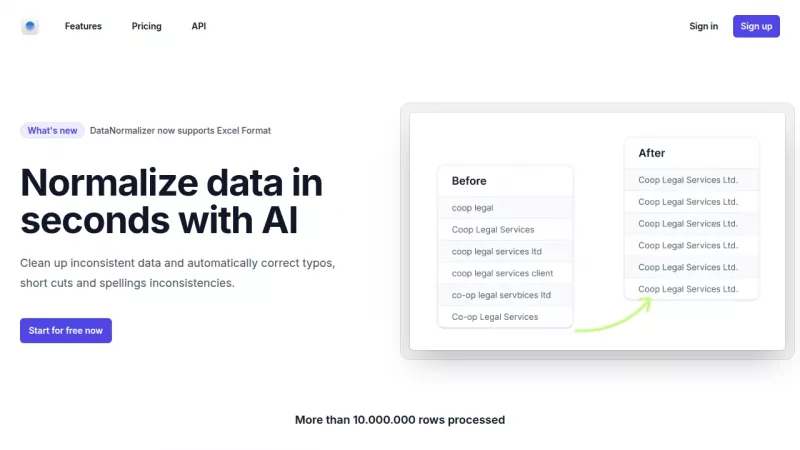 DataNormalizer screenshot