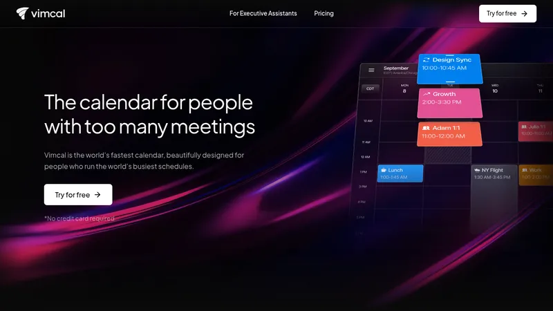 vimcal website