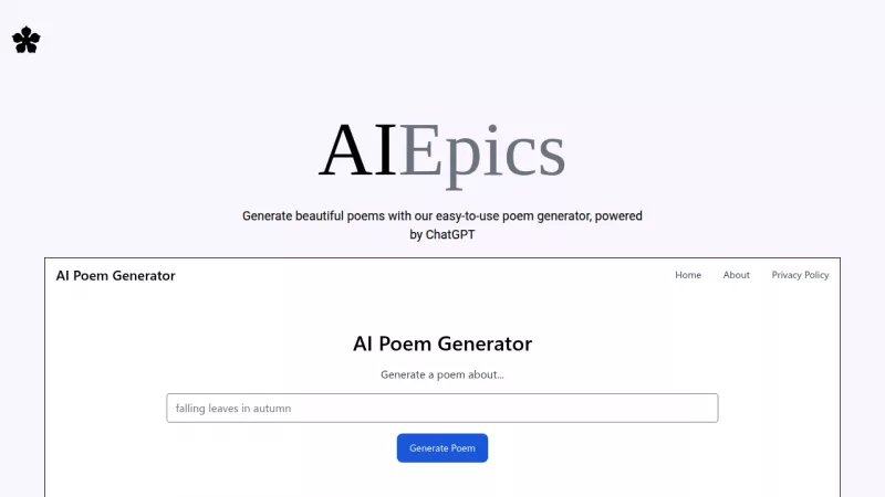 AI Poem Generator screenshot