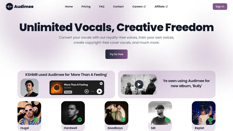 audimee website