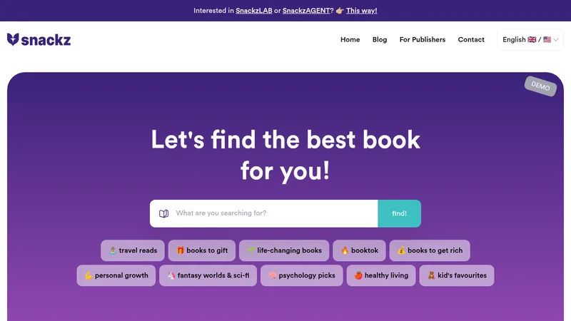 snackz.ai website