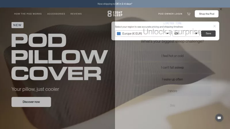 Eight Sleep Pod screenshot