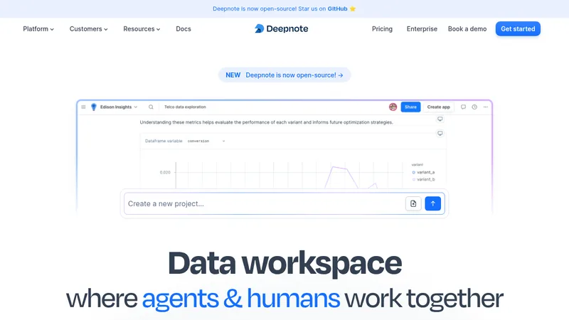 deepnote website