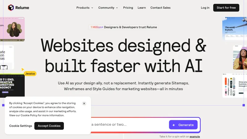 relume ai site builder website