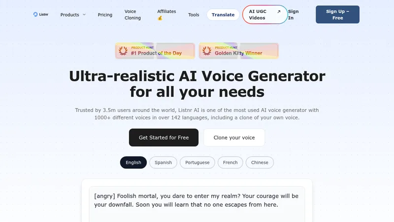 listnr ai website