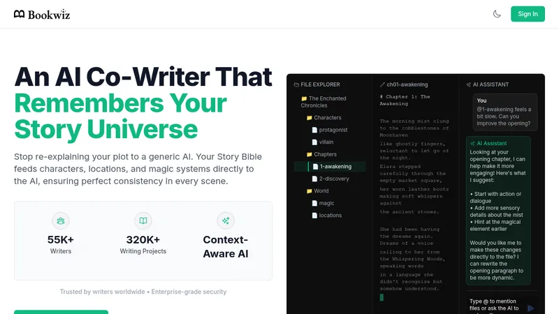 bookwiz website
