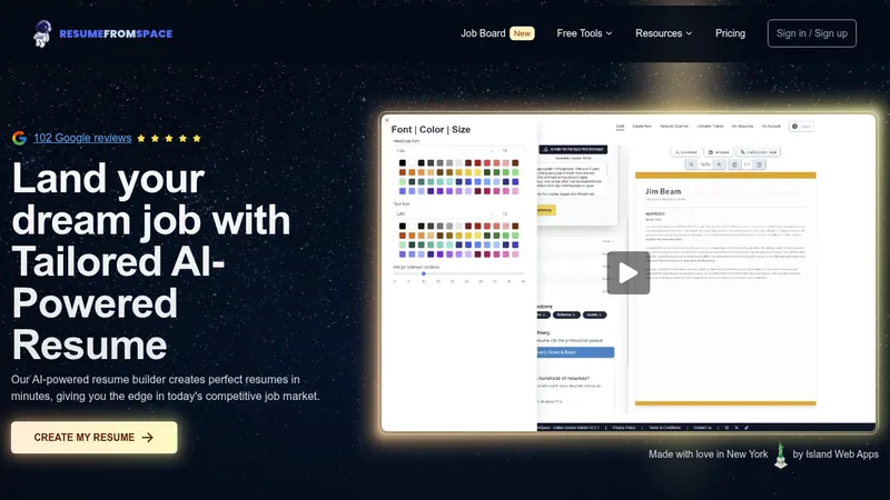 resumefromspace website