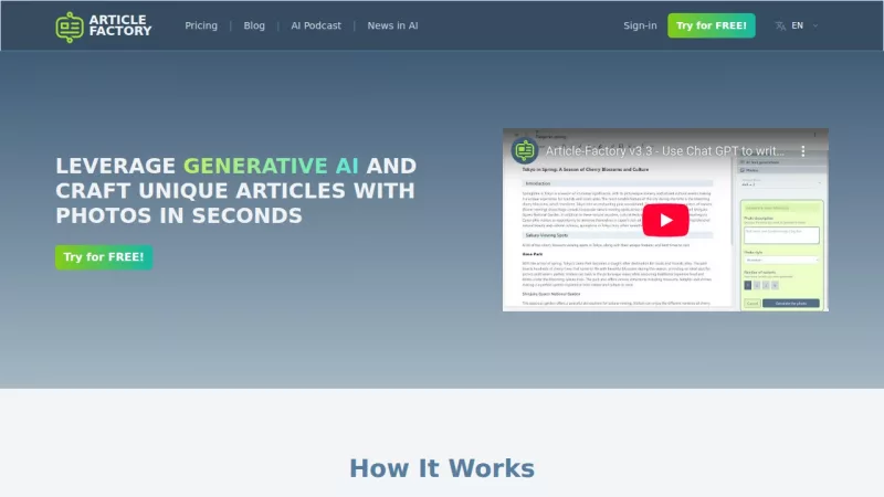 Article Factory screenshot