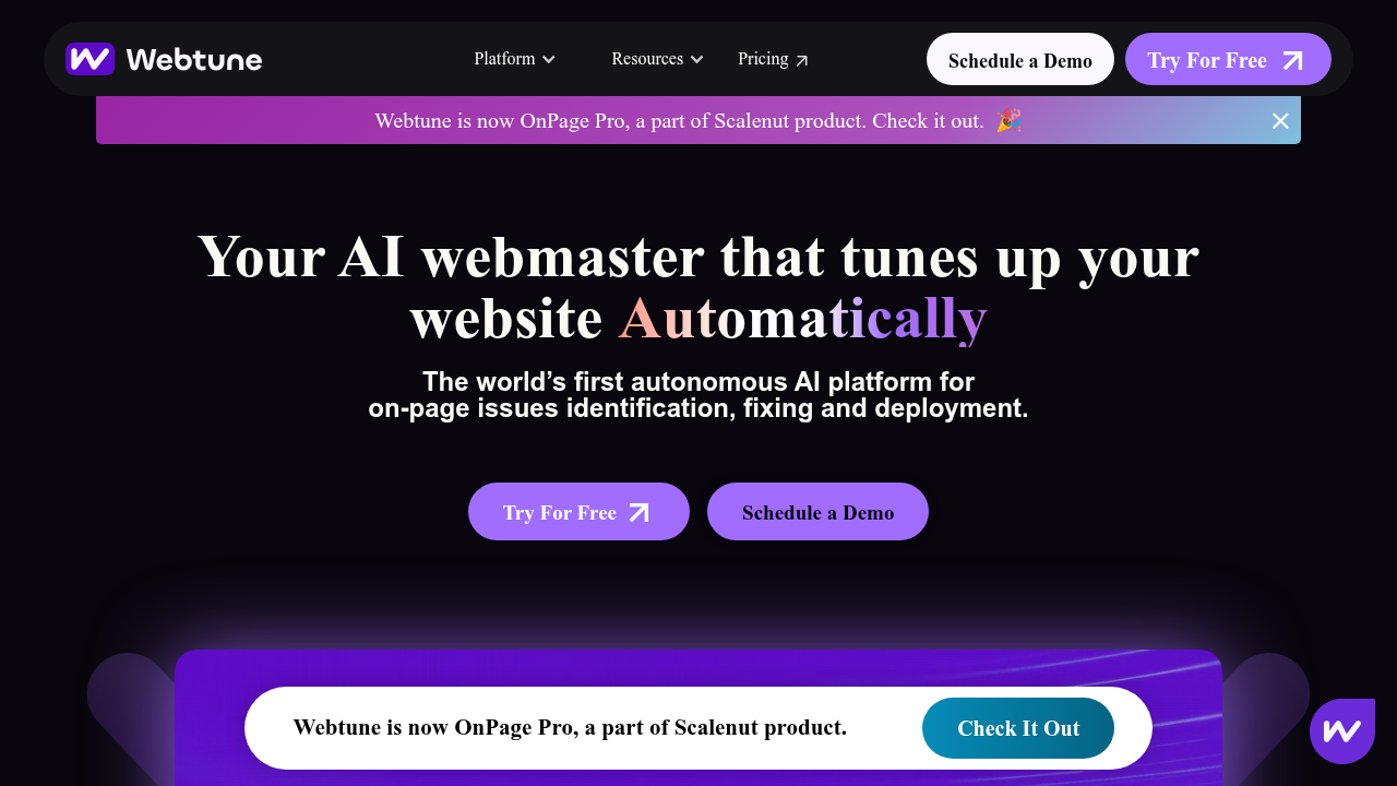 webtune website
