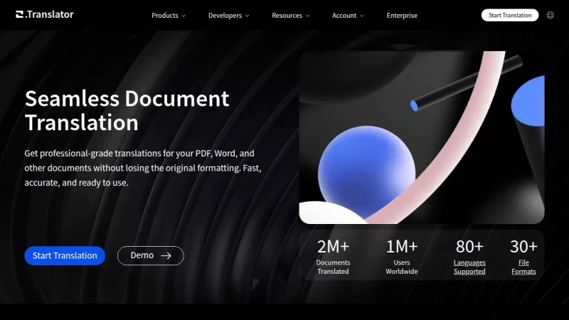 Online Document Translator screenshot
