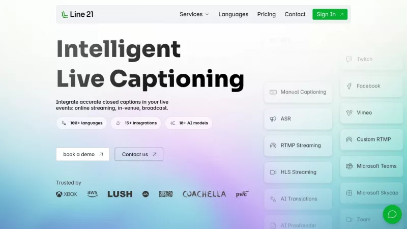 Line 21 Live Captions screenshot