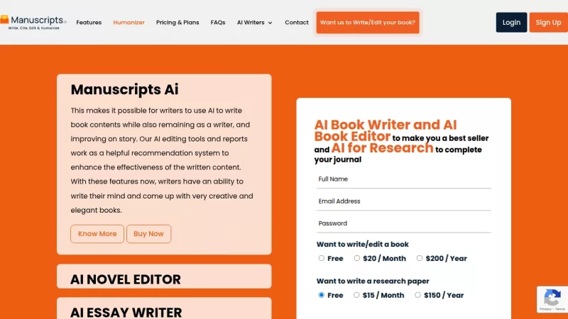 Manuscripts.ai screenshot