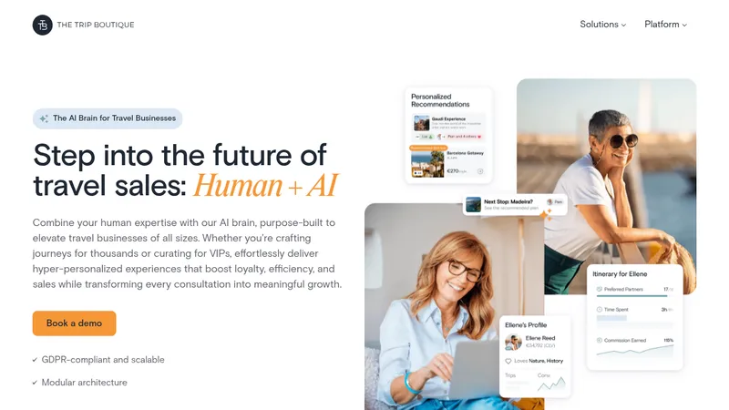 the trip boutique ai website