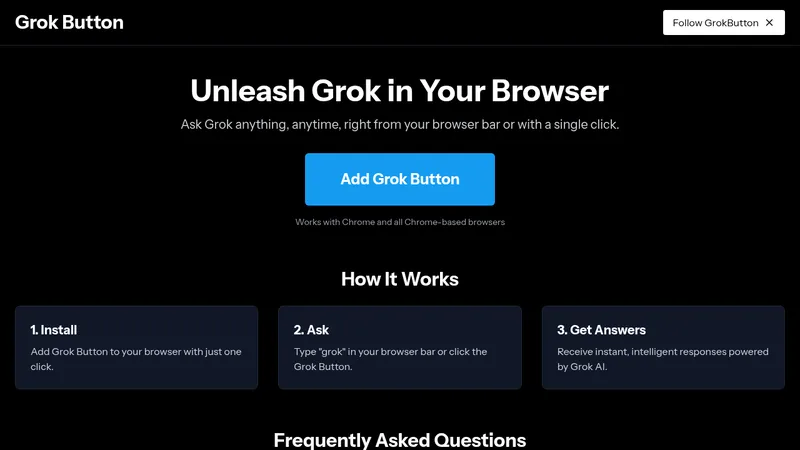 grok button website