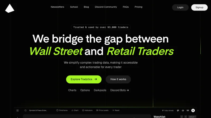 tradytics website