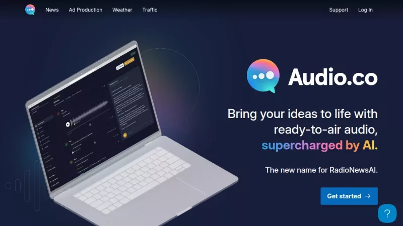 Audio.co screenshot