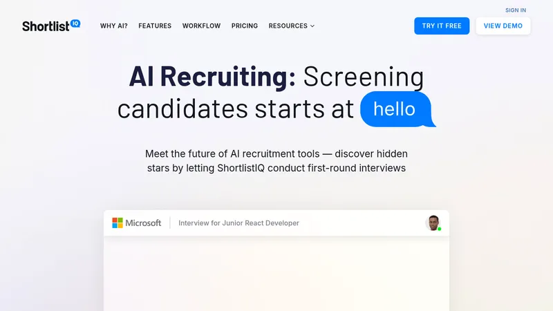 shortlistiq website