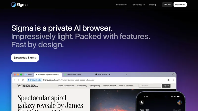 sigma browser website
