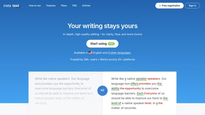 instatext website