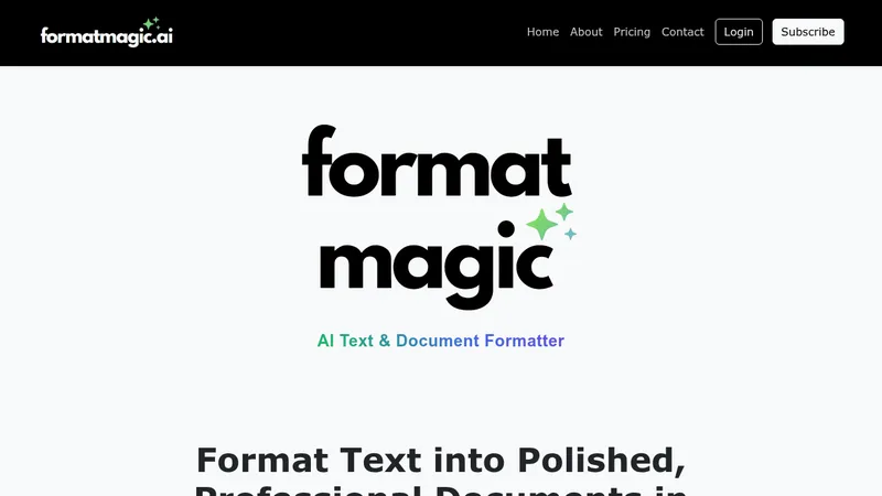 format magic website