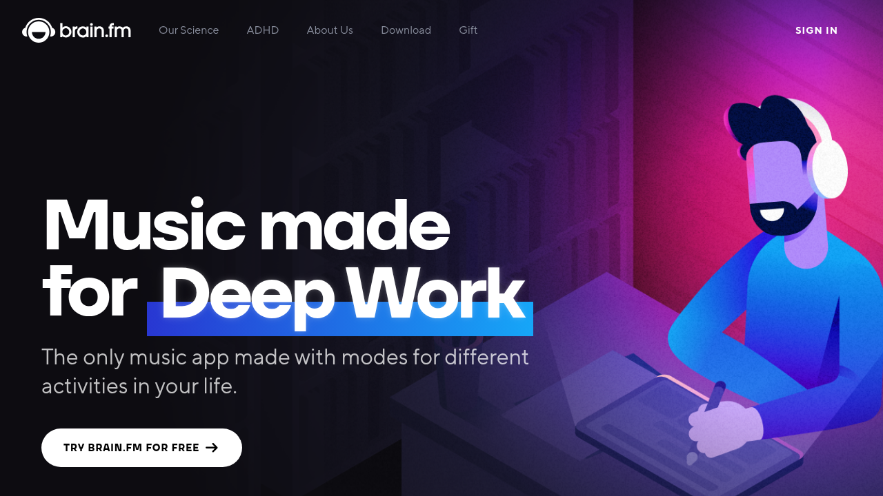 brain.fm website