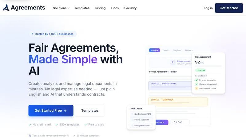 agreements.ai website