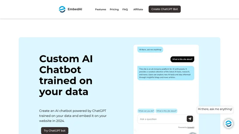 embedai website