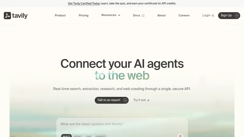 tavily website