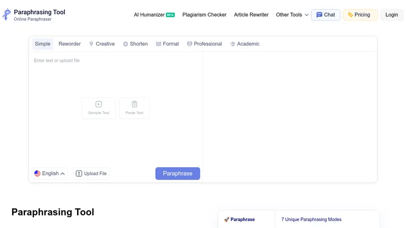 paraphrasing.io website