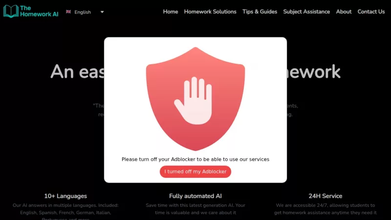 The Homework AI screenshot