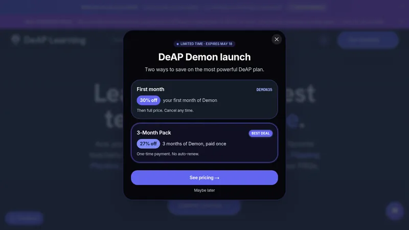 deap learning website