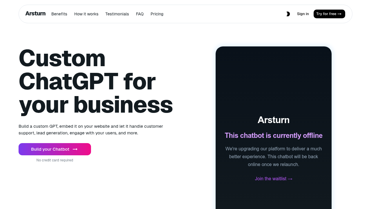 arsturn website