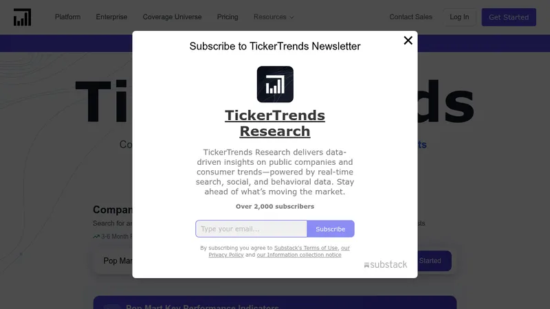 tickertrends website