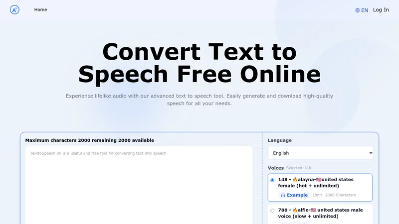 texttospeech.im website