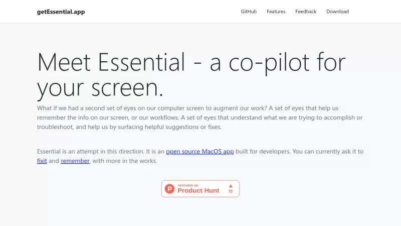 Essential screenshot