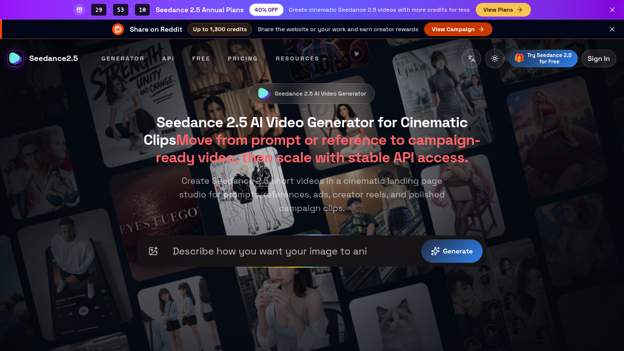 seedance 2.5 free website